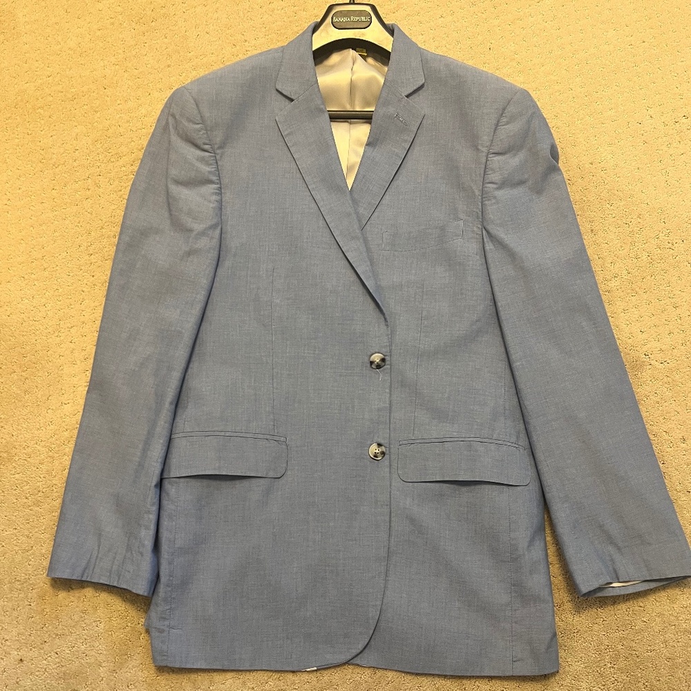 Alan Flusser Sport Coat Blazer Jacket Mens 44R Blue